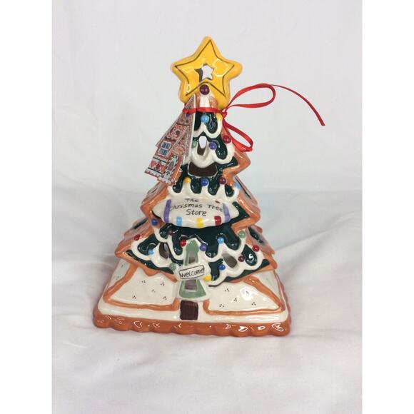 NEW BLUESKY CLAYWORKS CHRISTMAS TREE GINGERBREAD STORE TEALIGHT CANDLE HOLDER - Picture 1 of 8